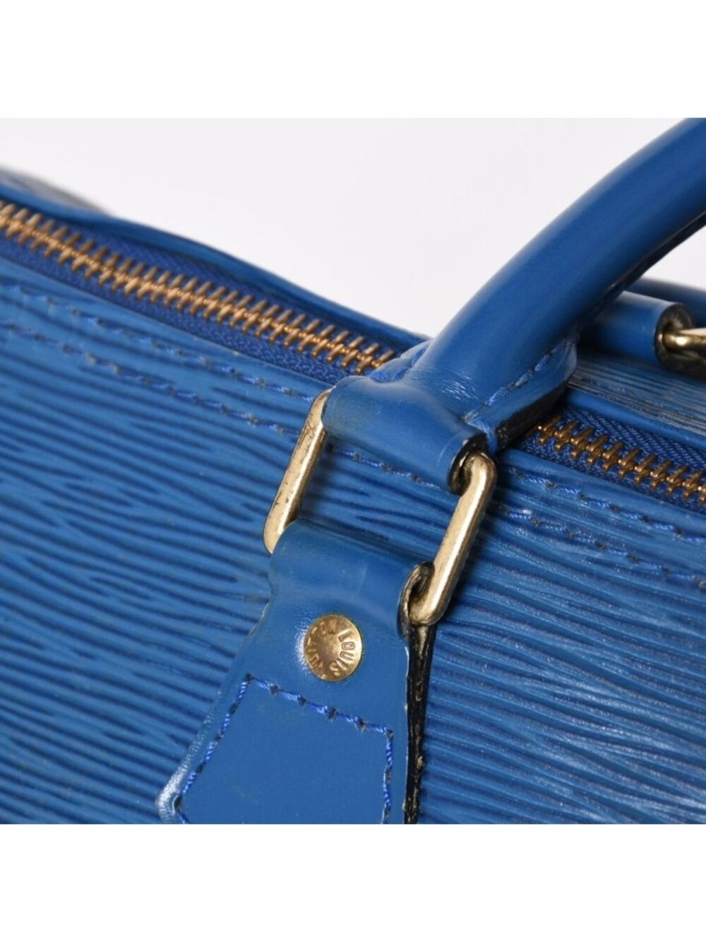 Louis Vuitton Speedy 30 Epi Boston Bag Leather Toledo Blue Gold - Picture 8 of 16